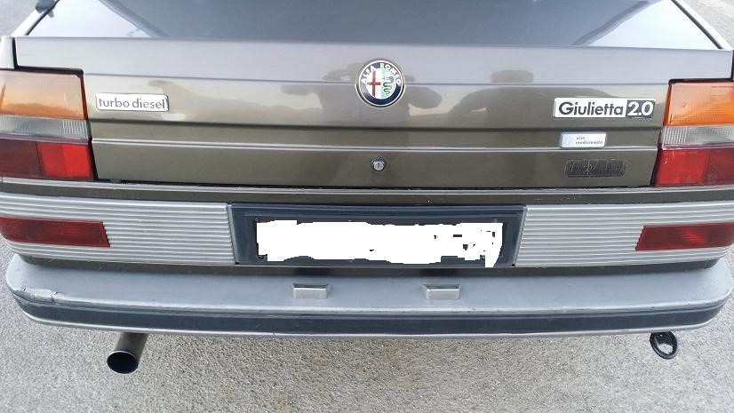 Giulietta td 9 targa cancellata